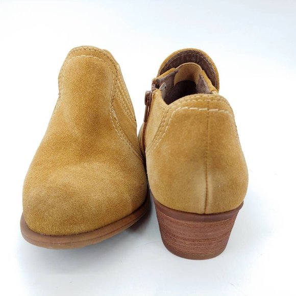 Earth Womens Peak Peru Ankle Booties Brown Cuban Heels Almond Toe Zipper 6 W - Picture 3 of 10